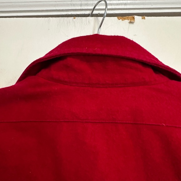VTG 80’s/90’s LL Bean Chamois Cloth Shirt Men’s Size 16 Medium Red Heavyweight - Picture 10 of 10